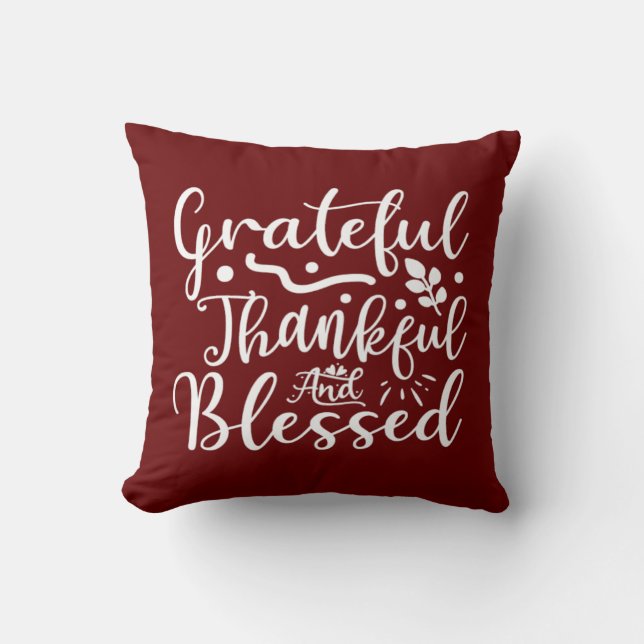 Gratuit Thankful Blessed Jeu Oreiller (Recto)