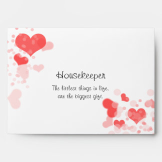 Gratuity envelope for housekeeping