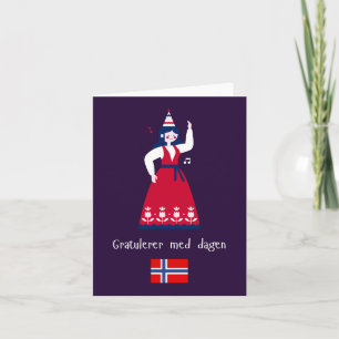 Gratulerer med dagen, Norwegian birthday  Card