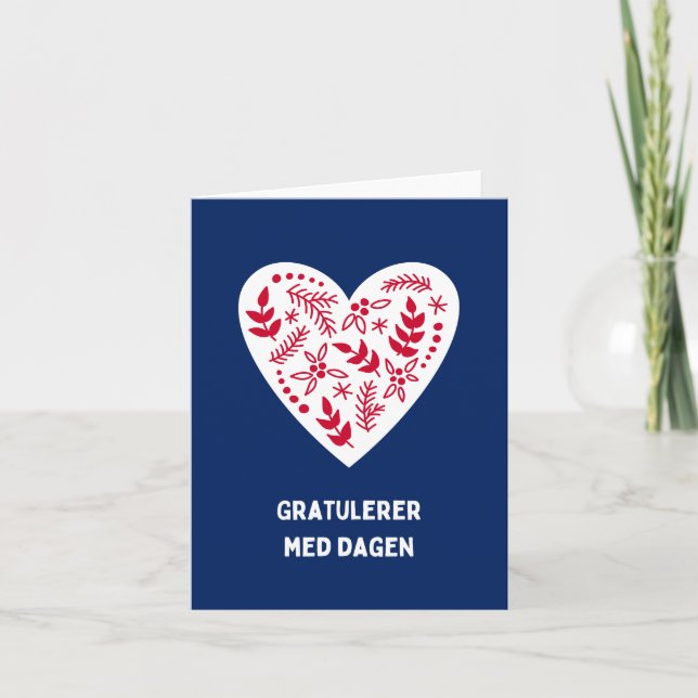 Gratulerer med dagen, Norwegian birthday  Card (Front)