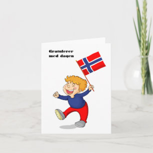 Gratulerer med dagen, Norwegian Happy Birthday  Card