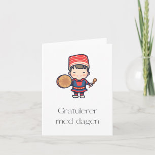Gratulerer med dagen, Norwegian Happy Birthday  Card