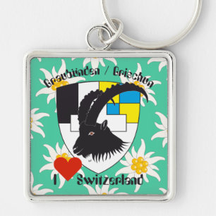 Graubünden Grischun Grigioni Schlüsselanhänger Keychain