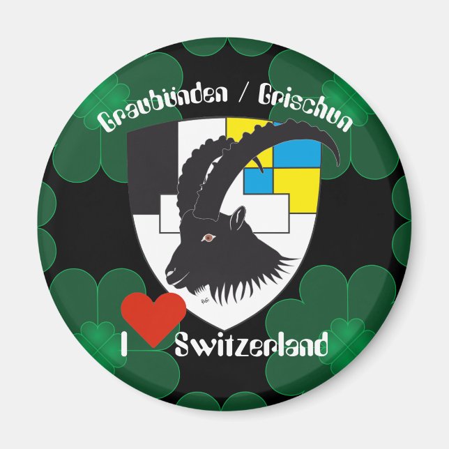 Graubünden Schweiz Magnet (Front)