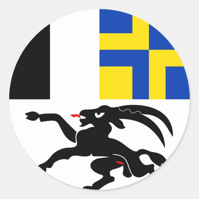Graubunden, Switzerland flag Classic Round Sticker (Front)
