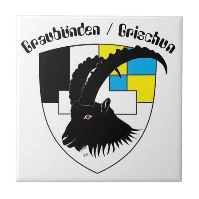 Graubünden Switzerland Fliese Tile (Front)