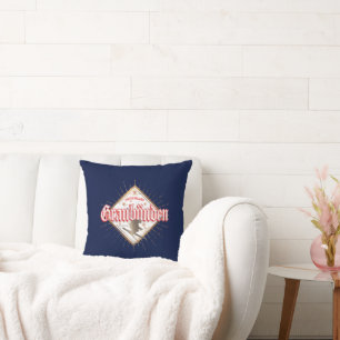 Graubünden Switzerland retro skier vintage Throw Pillow
