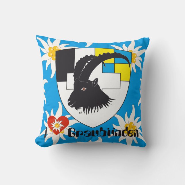Graubünden Switzerland Throw Pillow (Front)