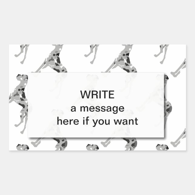 Grautiger Doggensilhouette Sticker (Front)