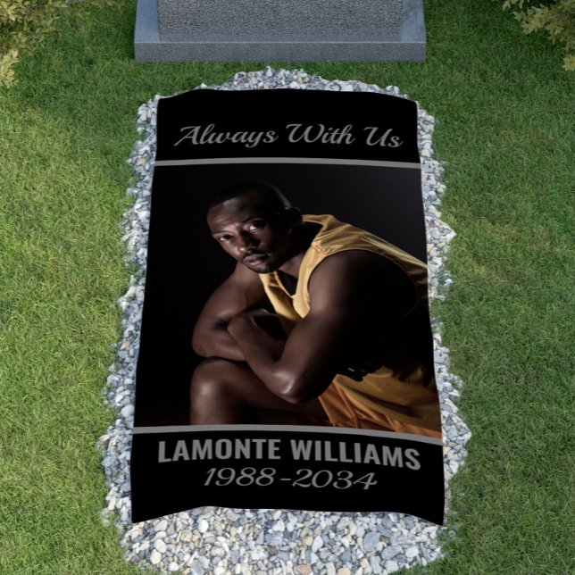 Grave Blanket Always With Us Custom Photo Funeral Banner (Grave Blanket Always With Us Custom Photo Funeral Banner
)