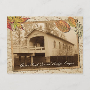 Grave Creek Covered Bridge, Sunny Valley, OR Postcard