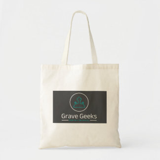 Grave Geeks Tote Grey and Teal Bag