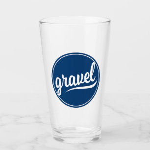 Gravel Cycling Blue Logo Glass