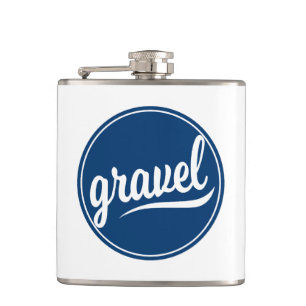 Gravel Cycling Blue Logo Hip Flask