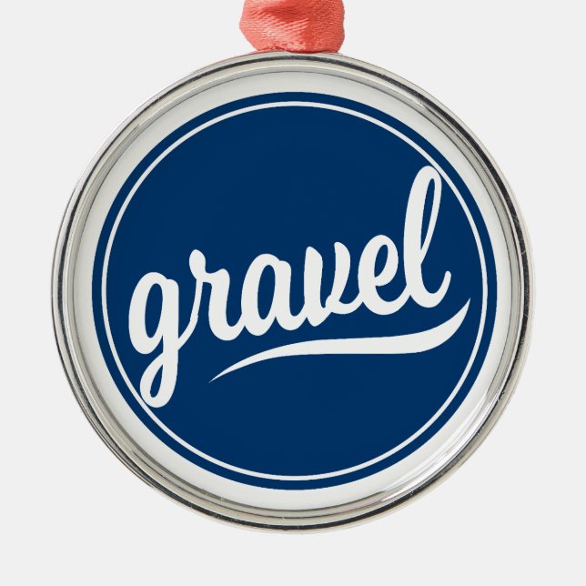 Gravel Cycling Blue Logo Metal Ornament (Front)