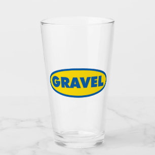 Gravel Cycling Yellow Logo Glass