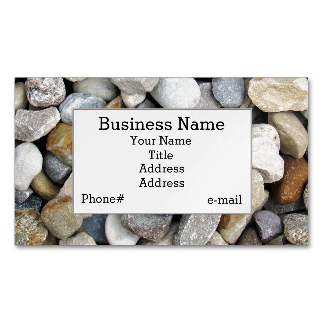 Gravel Design Magnetic Business Card (Front)