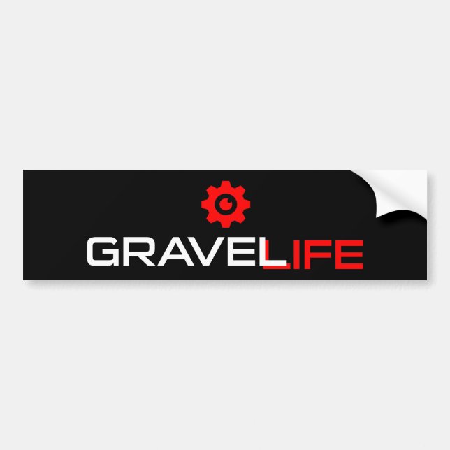 Gravel Life Cycling Bumper Sticker (Front)