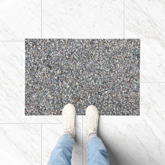 Gravel rocks texture pattern photo entrance doormat (Indoor)