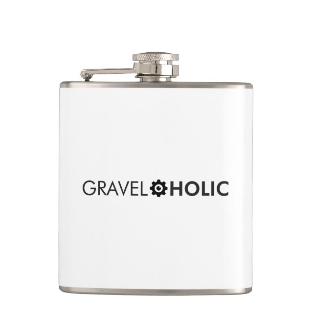 Gravelaholic Gravel Cycling Hip Flask (Front)