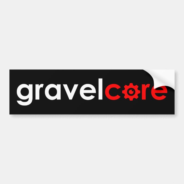 Gravelcore Gravel Cycling Bumper Sticker (Front)