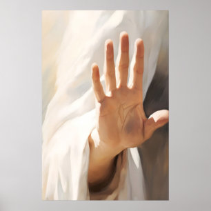 Graven on His Palms Easter Painting Jesus Christia Poster