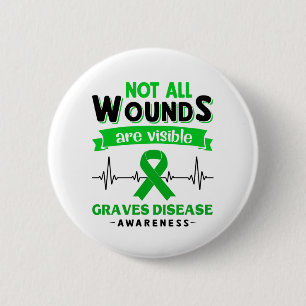 Graves Disease Awareness Month Ribbon Gifts 2 Inch Round Button