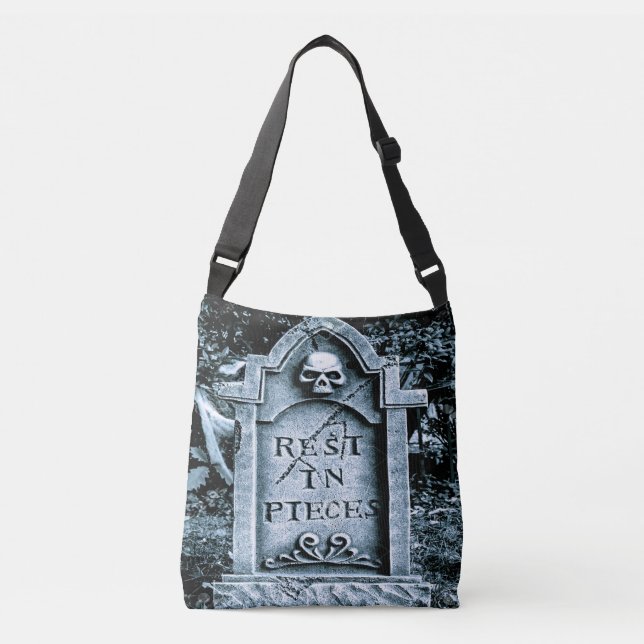Gravestone Grave Halloween Crossbody Bag (Front)