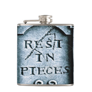 Gravestone Grave Halloween Hip Flask