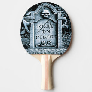 Gravestone Grave Halloween Ping Pong Paddle