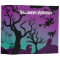 Graveyard black, purple, turquoise Halloween