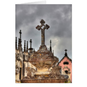 Graveyard cross close-up, Portugal