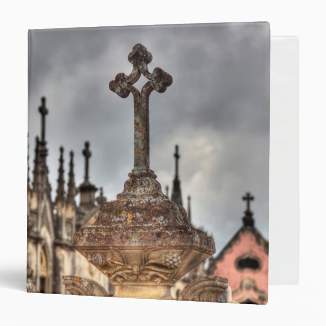 Graveyard cross close-up, Portugal Binder (Front/Inside)
