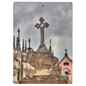 Graveyard cross close-up, Portugal Clipboard (Back)