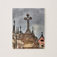 Graveyard cross close-up, Portugal