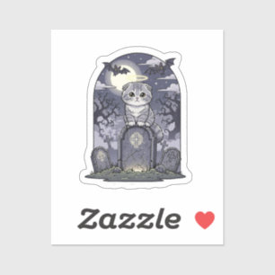 Graveyard Fold – Cute Scottish Fold Cat Halloween