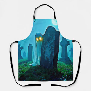 Graveyard Ghost's Eerie Glimpse Apron