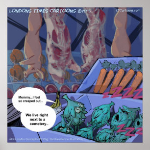 Graveyard Grocery Poster drôle/triste