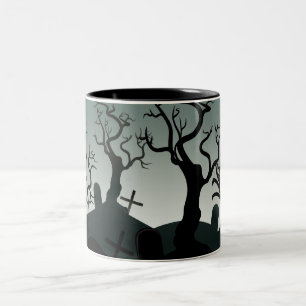 Graveyard Halloween custom mug