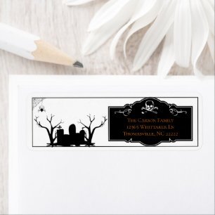 Graveyard Halloween   White