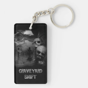 Graveyard Shift - Gothic Graveyard Keychain