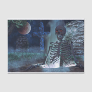 graveyard skeleton tissue paper