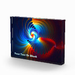 Gravitational Blueshift Photo Block<br><div class="desc">A multi-coloured, fractal representation of gravitational blueshifting; the shifting of light toward the blue end of the spectrum that occurs as photons become more energetic when falling into a gravity well. Unlike the more commonly known Doppler blueshift, an apparent effect which is the result of motion towards the observer, gravitational...</div>