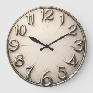 Gravitational Drift — Surreal Distorted Numeral Large Clock