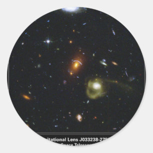 Gravitational Lens Bending Light Classic Round Sticker
