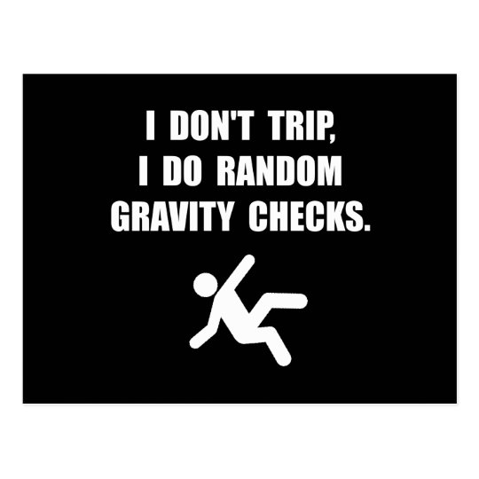 Gravity Checks Postcard