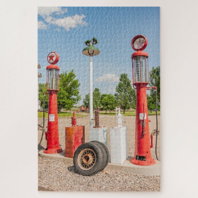 Gravity Flow Gas Pumps - 1014 piece Jigsaw Puzzle (Vertical)
