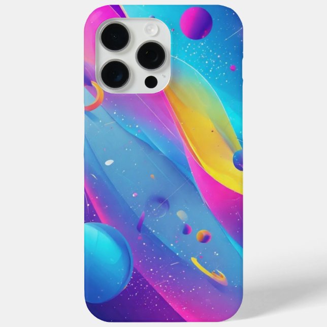 Gravity Flow: Neon Abstract Art Phone Case (Back)