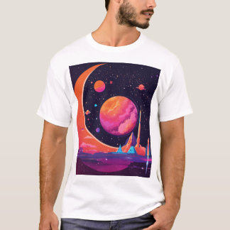 Gravity & Magnetism in Space – Futuristic Science  T-Shirt