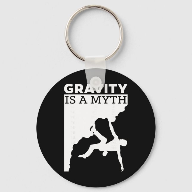 Gravity Myth Bouldering Climbing Mountaineering  Keychain (Front)